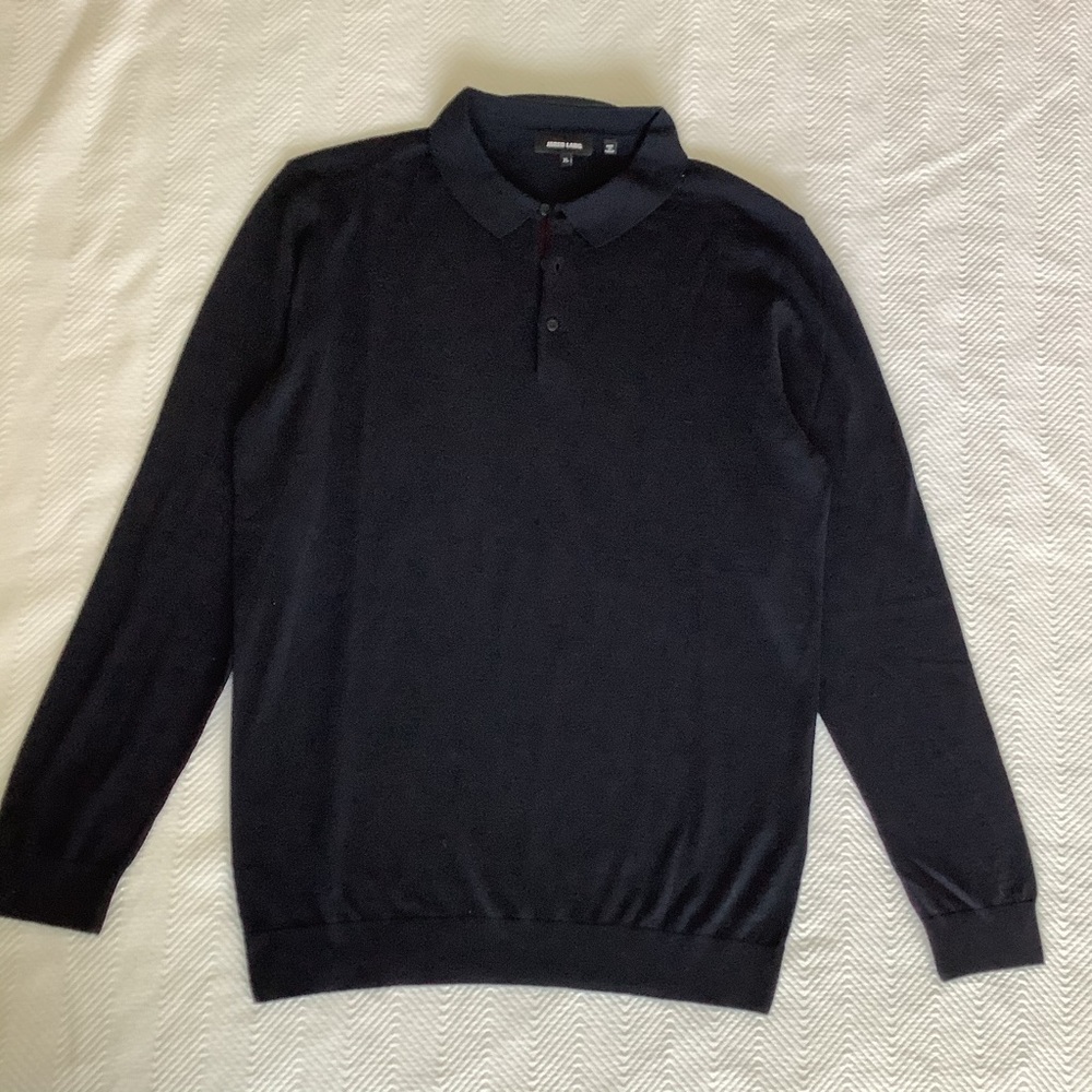 Jerad Lang Marino Wool Blend Polo XL